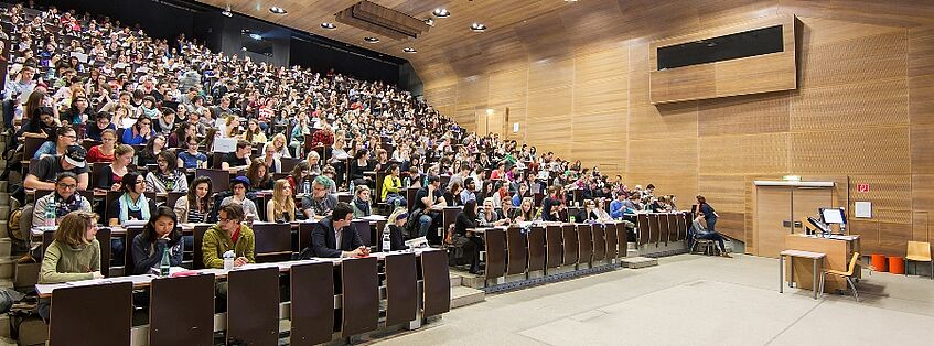 students in a lecture hall